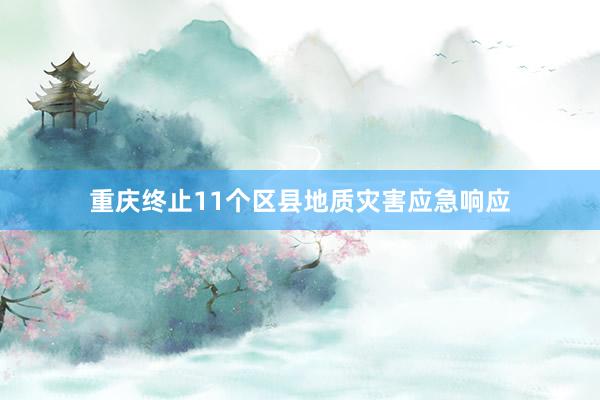 重庆终止11个区县地质灾害应急响应